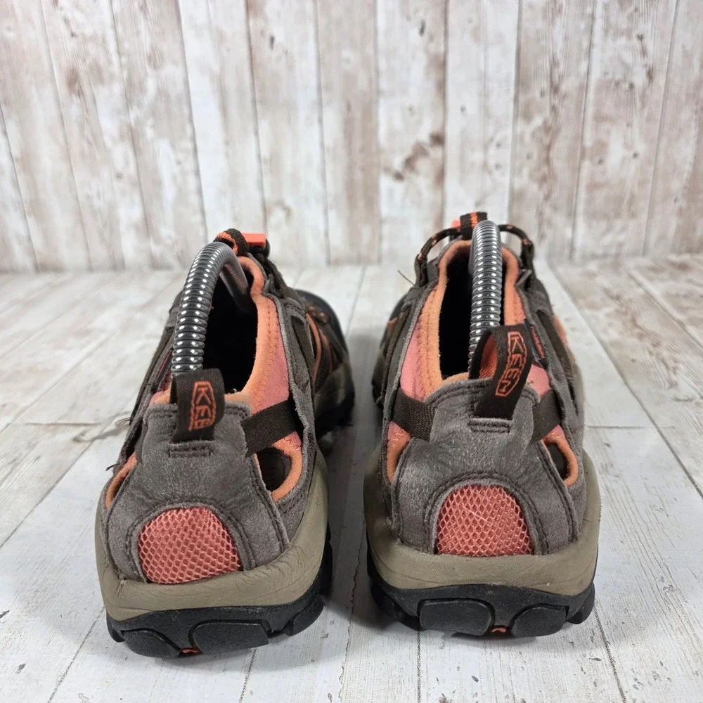 Keen Arroyo II Womens Hiking Sandals Brown Coral Orange Waterproof Leather Shoes